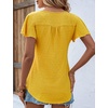image:imageMicoson Women Flutter Sleeve V Neck Tops Swiss Dot Chiffon Blouse