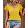 image:imageMicoson Women Flutter Sleeve V Neck Tops Swiss Dot Chiffon Blouse