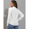 image:imageMicoson Women Lace Shirts Mock Neck Long Sleeve Top Casual Blouses Stretch Lace Slim T Shirt Dressy Blouse Tunic Tops