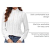 image:imageMicoson Women Lace Shirts Mock Neck Long Sleeve Top Casual Blouses Stretch Lace Slim T Shirt Dressy Blouse Tunic Tops