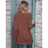 image:imageMicoson Womens Casual Crewneck Long Sleeve Tops Fashion Side Split Tunic Dressy Buttons Sweatshirts S2XL
