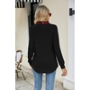 image:imageMicoson Womens Long Sleeve Button Lapel Tunic Tops V Neck Business Casual Swing Sweatshirt PulloverRed Plaid