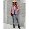 image:imageMicoson Womens Long Sleeve Cardigan Coat Lapel Button Down Warm Fuzzy Fleece Jacket Oversized Winter Outwear with Pockets