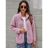 image:imageMicoson Womens Long Sleeve Cardigan Coat Lapel Button Down Warm Fuzzy Fleece Jacket Oversized Winter Outwear with Pockets