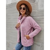 image:imageMicoson Womens Long Sleeve Cardigan Coat Lapel Button Down Warm Fuzzy Fleece Jacket Oversized Winter Outwear with Pockets