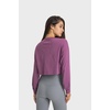 image:imageMicoson Womens Long Sleeve Crop Tops Workout Cropped Sweatshirts Summer Loose Fit Gym Yoga Shirts with UPF 50