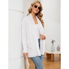image:imageMicoson Womens Long Sleeve Open Front Cardigan Casual Loose Lightweight Cardigans with Pockets2white