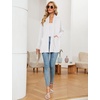 image:imageMicoson Womens Long Sleeve Open Front Cardigan Casual Loose Lightweight Cardigans with Pockets2white