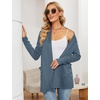 image:imageMicoson Womens Long Sleeve Open Front Cardigan Casual Loose Lightweight Cardigans with PocketsBlue