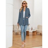image:imageMicoson Womens Long Sleeve Open Front Cardigan Casual Loose Lightweight Cardigans with PocketsBlue