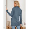 image:imageMicoson Womens Long Sleeve Open Front Cardigan Casual Loose Lightweight Cardigans with PocketsBlue