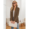 image:imageMicoson Womens Long Sleeve Open Front Cardigan Casual Loose Lightweight Cardigans with PocketsBrownnew