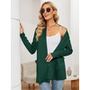 image:imageMicoson Womens Long Sleeve Open Front Cardigan Casual Loose Lightweight Cardigans with PocketsDark Green