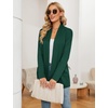 image:imageMicoson Womens Long Sleeve Open Front Cardigan Casual Loose Lightweight Cardigans with PocketsDark Green