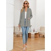 image:imageMicoson Womens Long Sleeve Open Front Cardigan Casual Loose Lightweight Cardigans with PocketsLight Gray