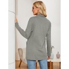 image:imageMicoson Womens Long Sleeve Open Front Cardigan Casual Loose Lightweight Cardigans with PocketsLight Gray