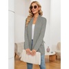 image:imageMicoson Womens Long Sleeve Open Front Cardigan Casual Loose Lightweight Cardigans with PocketsLight Gray