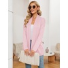 image:imageMicoson Womens Long Sleeve Open Front Cardigan Casual Loose Lightweight Cardigans with PocketsLight Pink
