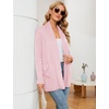 image:imageMicoson Womens Long Sleeve Open Front Cardigan Casual Loose Lightweight Cardigans with PocketsLight Pink