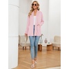 image:imageMicoson Womens Long Sleeve Open Front Cardigan Casual Loose Lightweight Cardigans with PocketsLight Pink
