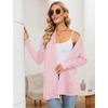 image:imageMicoson Womens Long Sleeve Open Front Cardigan Casual Loose Lightweight Cardigans with PocketsLight Pink