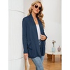image:imageMicoson Womens Long Sleeve Open Front Cardigan Casual Loose Lightweight Cardigans with PocketsNavy Blue