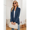 image:imageMicoson Womens Long Sleeve Open Front Cardigan Casual Loose Lightweight Cardigans with PocketsNavy Blue