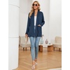 image:imageMicoson Womens Long Sleeve Open Front Cardigan Casual Loose Lightweight Cardigans with PocketsNavy Blue