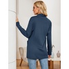image:imageMicoson Womens Long Sleeve Open Front Cardigan Casual Loose Lightweight Cardigans with PocketsNavy Blue