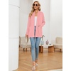 image:imageMicoson Womens Long Sleeve Open Front Cardigan Casual Loose Lightweight Cardigans with PocketsOrange Pink