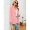 image:imageMicoson Womens Long Sleeve Open Front Cardigan Casual Loose Lightweight Cardigans with PocketsOrange Pink