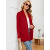 image:imageMicoson Womens Long Sleeve Open Front Cardigan Casual Loose Lightweight Cardigans with PocketsRed
