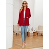 image:imageMicoson Womens Long Sleeve Open Front Cardigan Casual Loose Lightweight Cardigans with PocketsRed