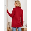 image:imageMicoson Womens Long Sleeve Open Front Cardigan Casual Loose Lightweight Cardigans with PocketsRed