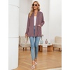 image:imageMicoson Womens Long Sleeve Open Front Cardigan Casual Loose Lightweight Cardigans with PocketsRed Bean Paste