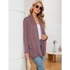 image:imageMicoson Womens Long Sleeve Open Front Cardigan Casual Loose Lightweight Cardigans with PocketsRed Bean Paste