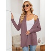 image:imageMicoson Womens Long Sleeve Open Front Cardigan Casual Loose Lightweight Cardigans with PocketsRed Bean Paste
