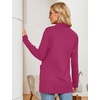 image:imageMicoson Womens Long Sleeve Open Front Cardigan Casual Loose Lightweight Cardigans with PocketsRed Rose