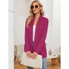 image:imageMicoson Womens Long Sleeve Open Front Cardigan Casual Loose Lightweight Cardigans with PocketsRed Rose