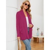 image:imageMicoson Womens Long Sleeve Open Front Cardigan Casual Loose Lightweight Cardigans with PocketsRed Rose