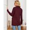 image:imageMicoson Womens Long Sleeve Open Front Cardigan Casual Loose Lightweight Cardigans with PocketsWine Red