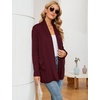 image:imageMicoson Womens Long Sleeve Open Front Cardigan Casual Loose Lightweight Cardigans with PocketsWine Red
