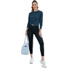 image:imageMicoson Womens Long Sleeve Workout Shirts Athletic Crew Neck Loose Fit Yoga Tops Cotton Running Shirt with Thumbholes