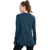 image:imageMicoson Womens Long Sleeve Workout Shirts Athletic Crew Neck Loose Fit Yoga Tops Cotton Running Shirt with Thumbholes