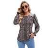 image:imageMicoson Womens Puff Long Sleeve Blouses Lace Pleated Front Shirts Fall Casual Smocked Cuff Tunics Top