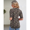 image:imageMicoson Womens Puffy Short Sleeve Polo Tee Shirt Collared Tunic BlousesArmy Green Floral