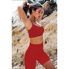 image:imageMicoson Womens Seamless Workout Sets Two Piece Exercise Outfits Ribbed Racerback Activewear Sets