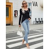 image:imageMicoson Womens Summer Shirt Ruched Square Neck Tops Puff Short Sleeve TShirt Loose Casual Tunics