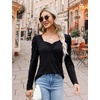 image:imageMicoson Womens Summer Shirt Ruched Square Neck Tops Puff Short Sleeve TShirt Loose Casual Tunics