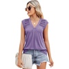 image:imageMicoson Womens V Neck Sleeveless Tank Tops Summer Pleated Shirts Cap Sleeve Top Loose Fit Casual Work Tunic Blouse
